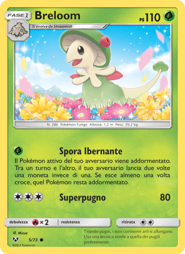 Breloom, carta 5 di Leggende Iridescenti