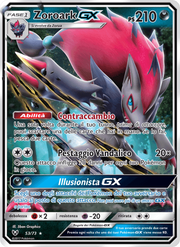 Zoroark GX, carta 53 di Leggende Iridescenti