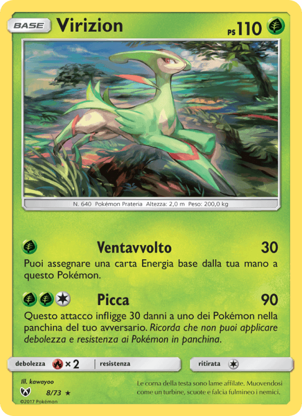 Virizion, carta 8 di Leggende Iridescenti