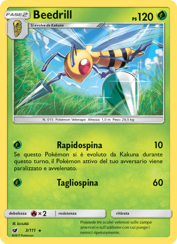 Beedrill, carta 3 di Invasione Scarlatta