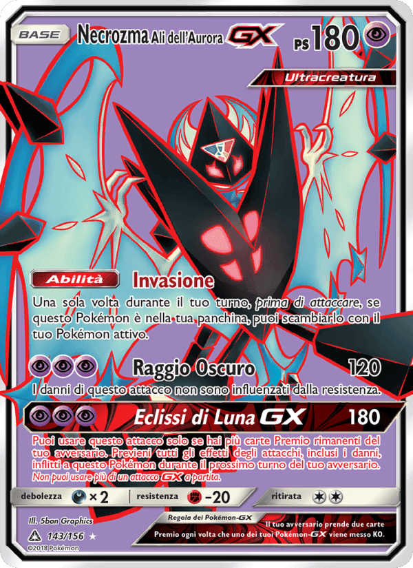 Necrozma Ali dell’Aurora GX, card 143 from Ultraprisma