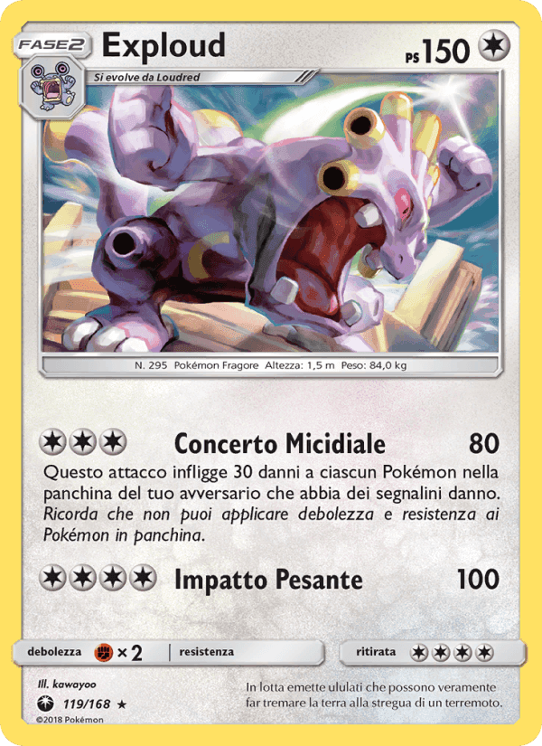 Exploud, card 119 from Tempesta Astrale