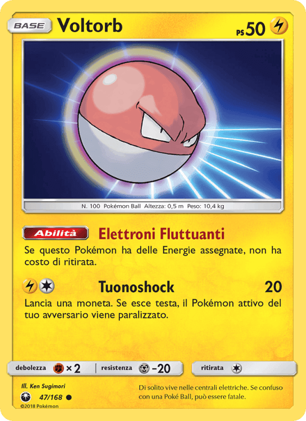 Voltorb, carta 47 di Tempesta Astrale