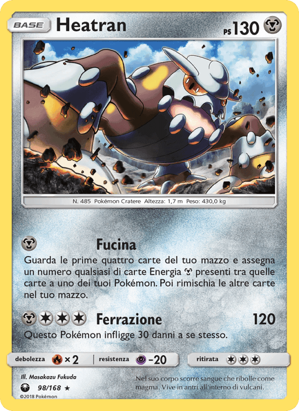 Heatran, carta 98 de Tempesta Astrale