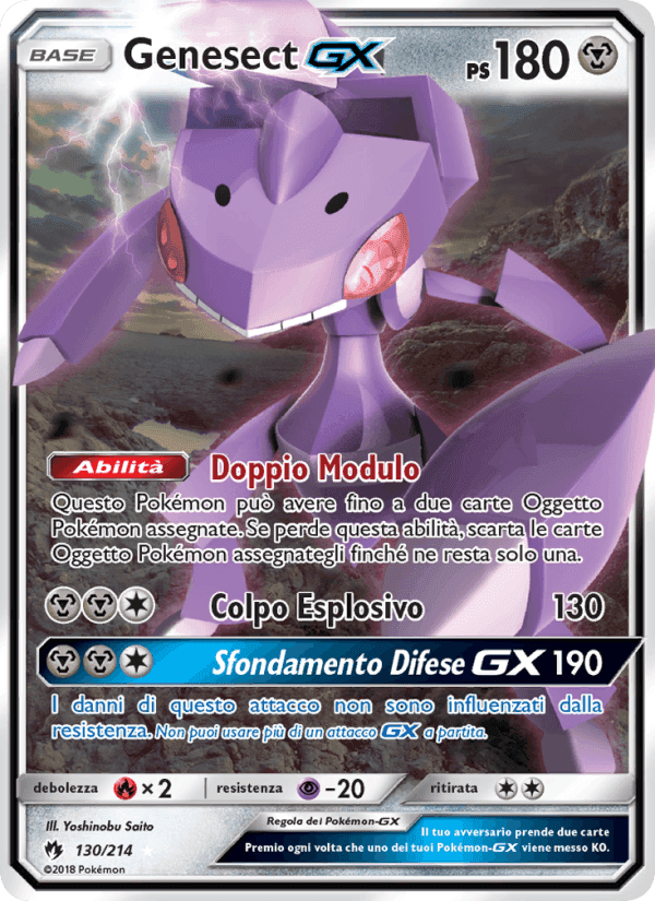 Genesect GX, carta 130 di Tuoni Perduti
