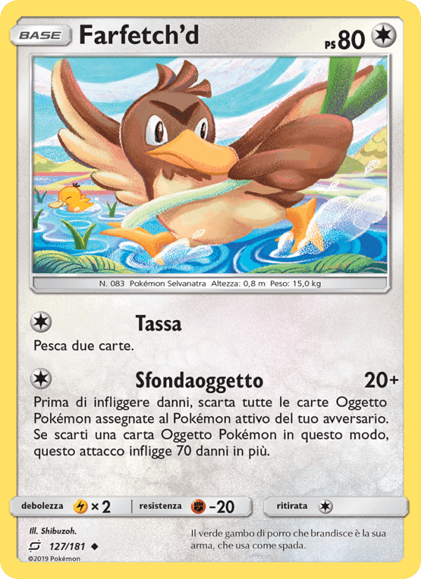 Farfetch’d, carta 127 di Gioco di Squadra