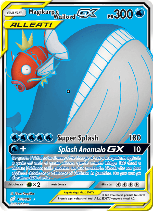 Magikarp e Wailord GX, card 160 from Gioco di Squadra
