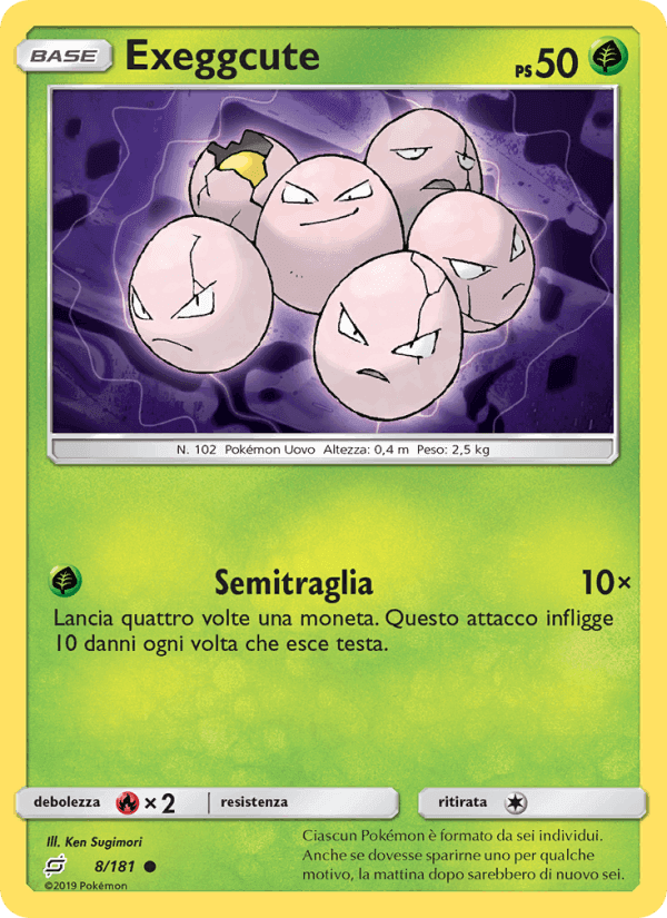 Exeggcute, carta 8 di Gioco di Squadra