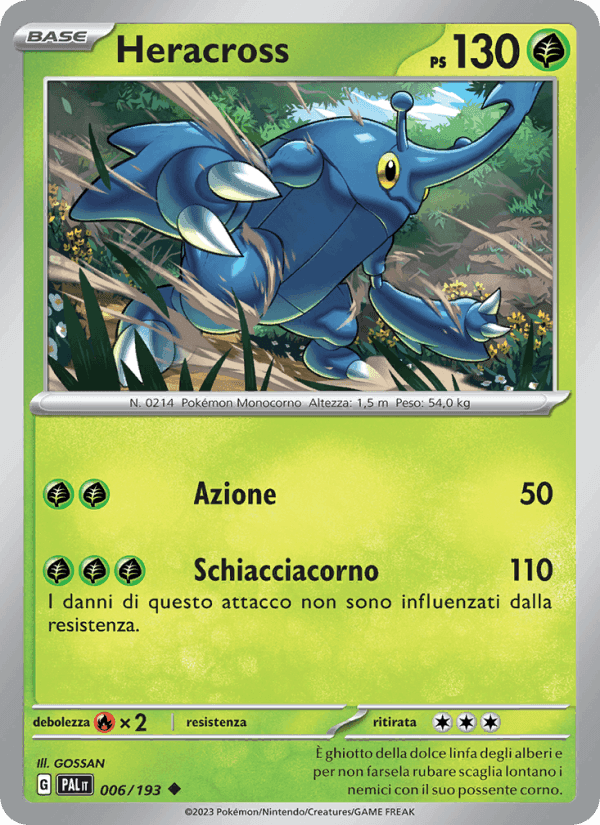 Heracross, carta 006 di Evoluzioni a Paldea