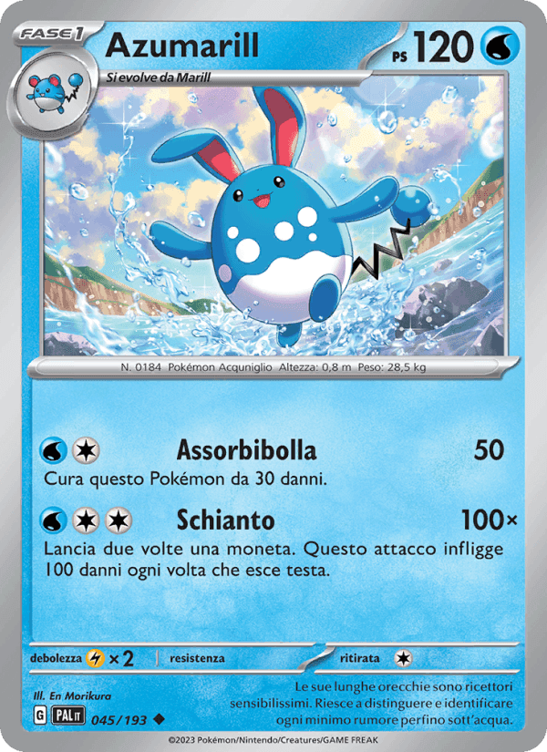 Azumarill, carta 045 di Evoluzioni a Paldea