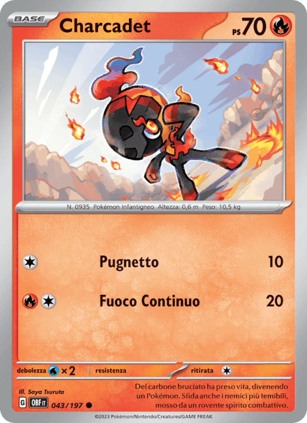 Charcadet, carta 043 di Ossidiana Infuocata