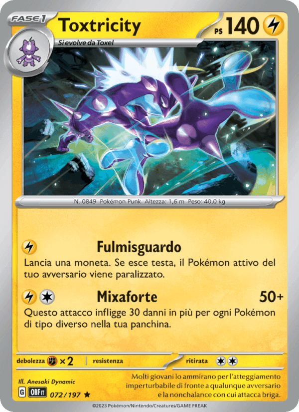 Toxtricity, carta 072 di Ossidiana Infuocata