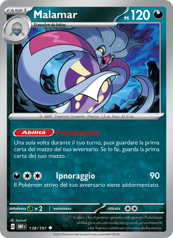 Malamar, carta 138 di Ossidiana Infuocata