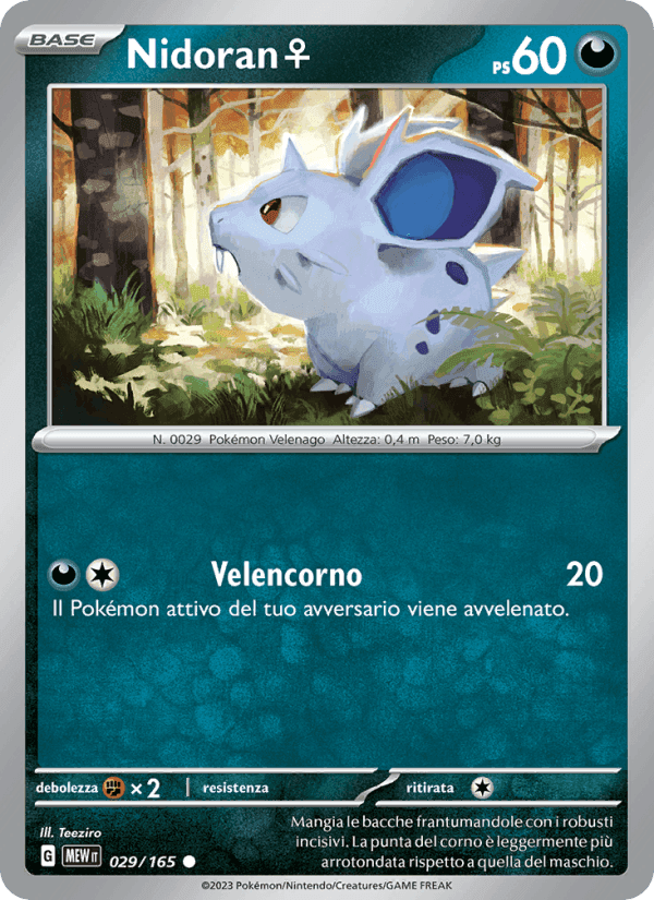 Nidoran♀, card 029 from 151