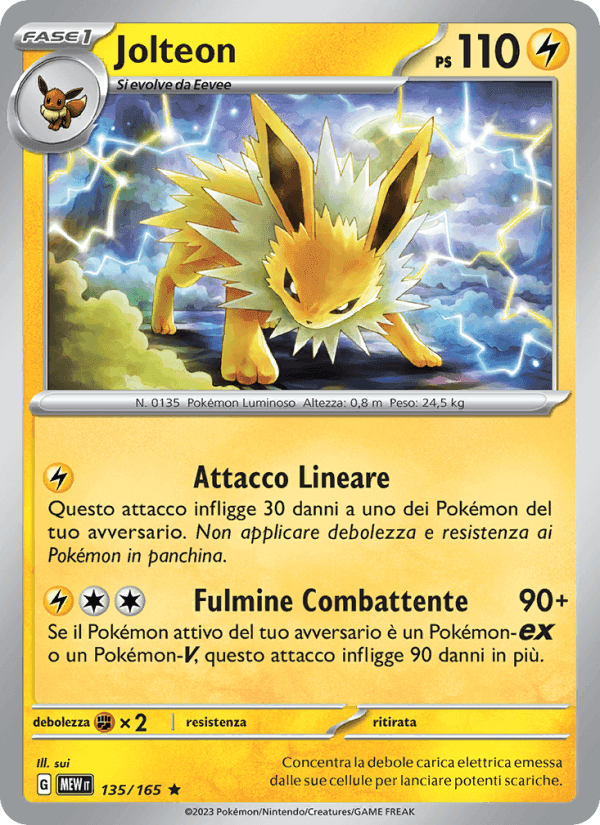 Jolteon, card 135 from 151