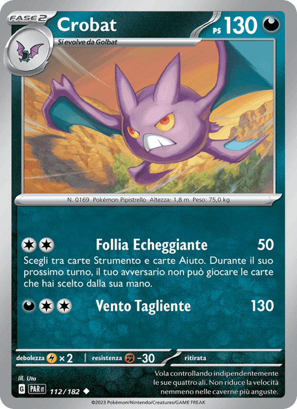 Crobat, card 112 from Paradosso Temporale