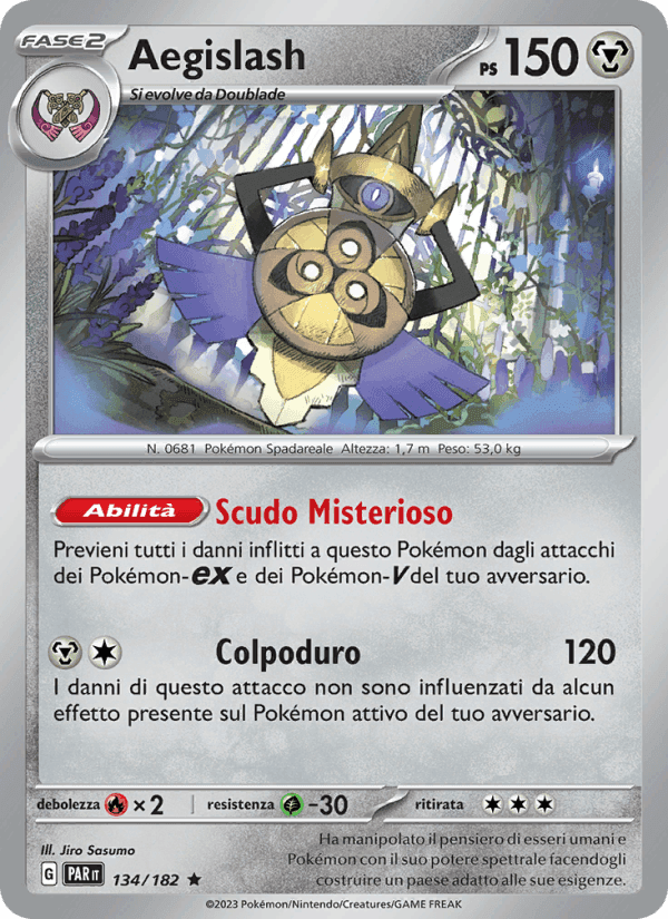 Aegislash, carta 134 di Paradosso Temporale