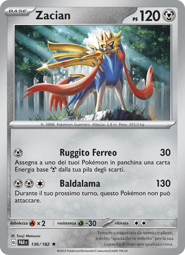Zacian, carta 136 di Paradosso Temporale