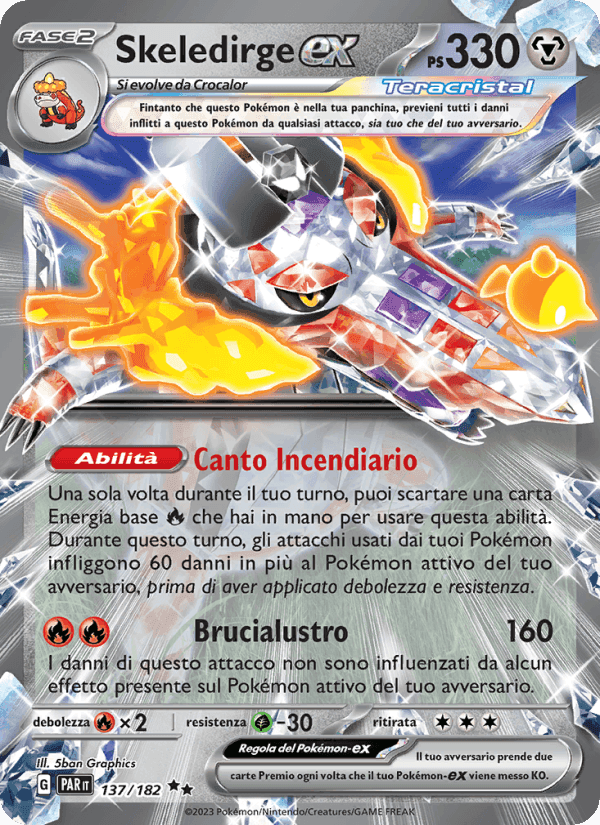 Skeledirge-ex, carta 137 di Paradosso Temporale