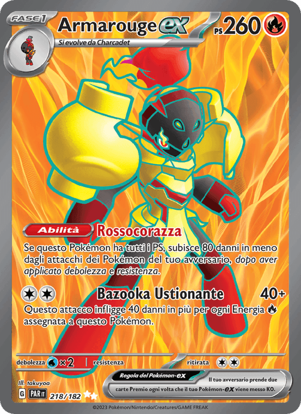 Armarouge-ex, card 218 from Paradosso Temporale