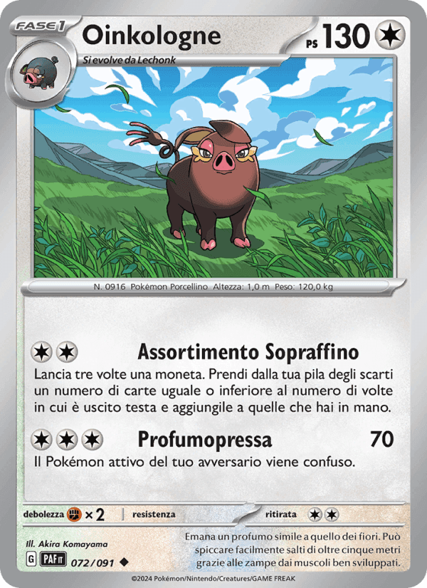 Oinkologne, carta 072 di Destino di Paldea