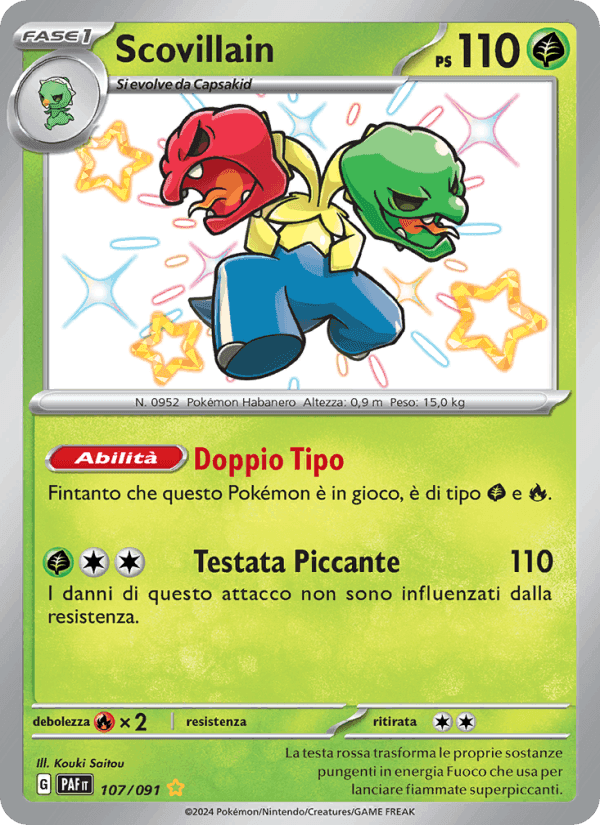 Scovillain, card 107 from Destino di Paldea