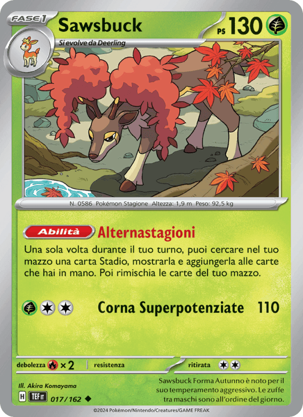 Sawsbuck, carte 017 de Cronoforze