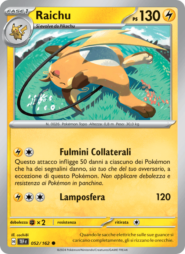 Raichu, carta 052 de Cronoforze