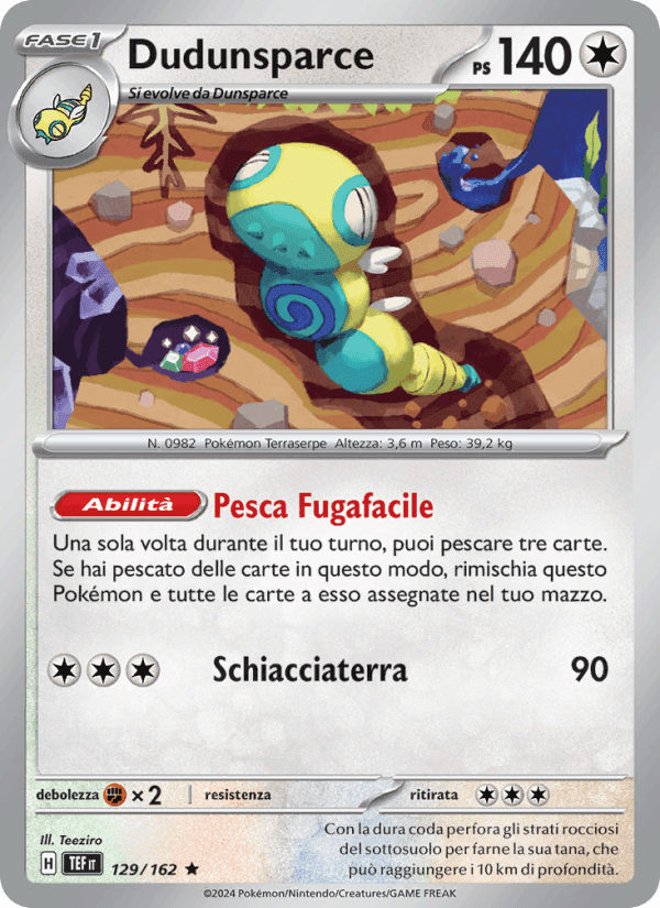 Dudunsparce, carta 129 di Cronoforze