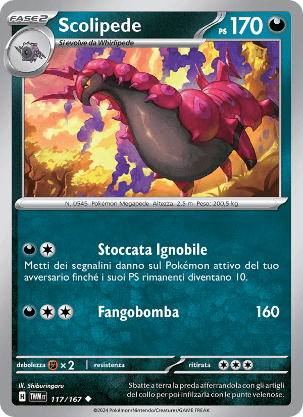Scolipede, card 117 from Crepuscolo Mascherato