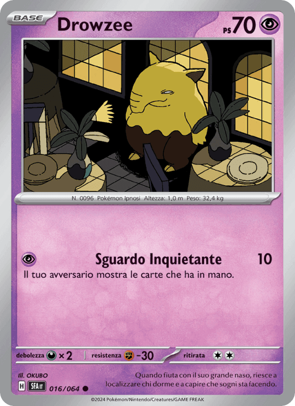 Drowzee, carta 016 di Segreto Fiabesco