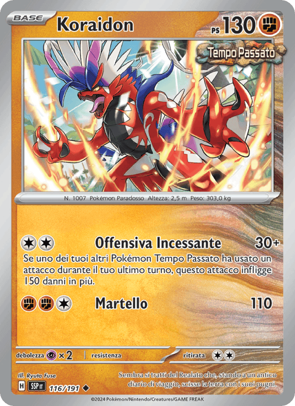Koraidon, card 116 from Scintille Folgoranti