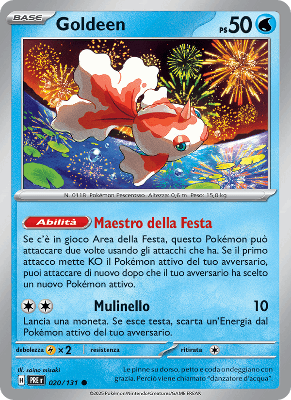 Goldeen, carta 020 di Evoluzioni Prismatiche