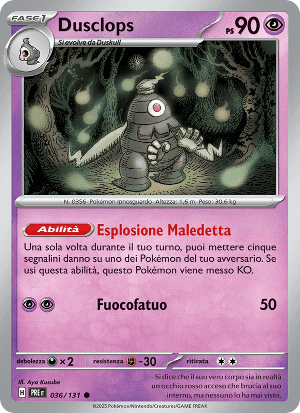 Dusclops, carta 036 di Evoluzioni Prismatiche