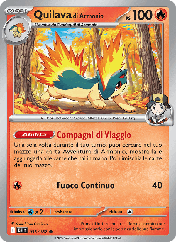 Quilava di Armonio, carta 033 di Rivali Predestinati