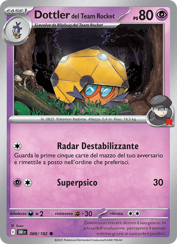 Dottler del Team Rocket, carta 088 di Rivali Predestinati