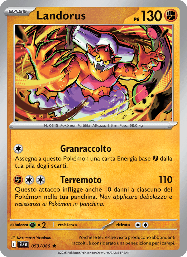 Landorus, carta 053 di Luce Nera