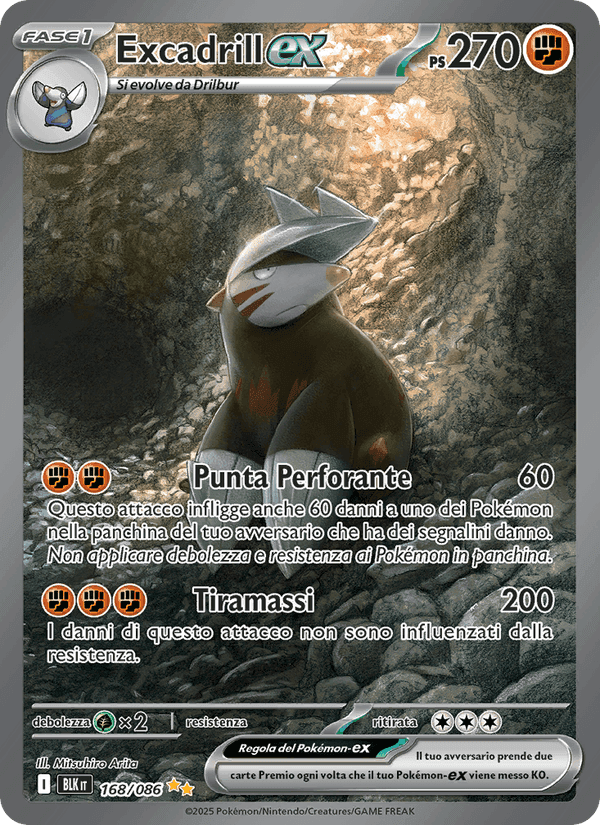Excadrill-ex, card 168 from Luce Nera