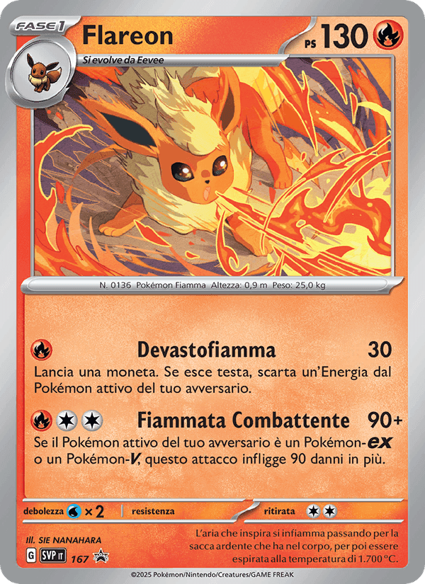 Flareon, carta 167 di SVP Black Star Promos