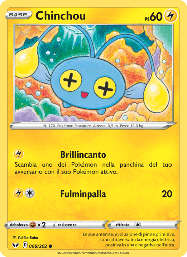 Chinchou, card 68 from Spada e Scudo