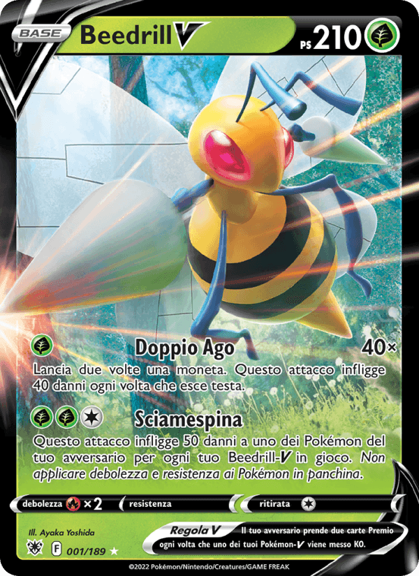 Beedrill V, carta 001 di Lucentezza Siderale
