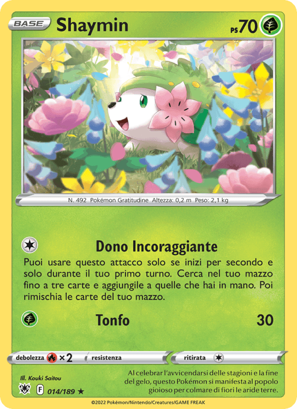 Shaymin, carta 014 de Lucentezza Siderale