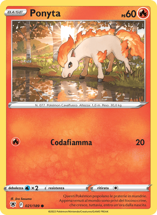 Ponyta, carte 021 de Lucentezza Siderale
