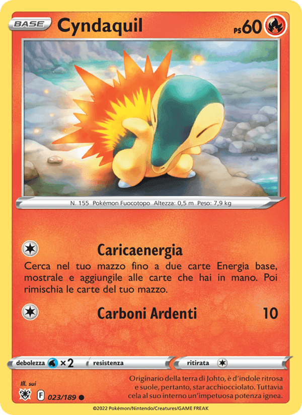 Cyndaquil, carta 023 di Lucentezza Siderale