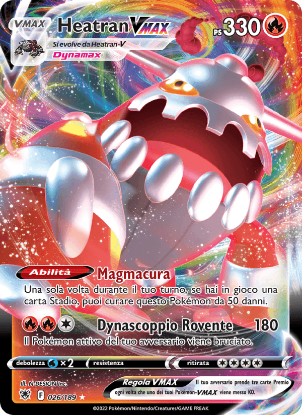 Heatran VMAX, carte 026 de Lucentezza Siderale