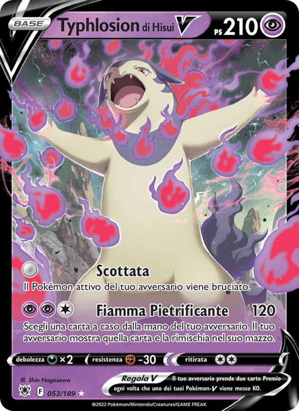 Typhlosion di Hisui V, carta 053 di Lucentezza Siderale