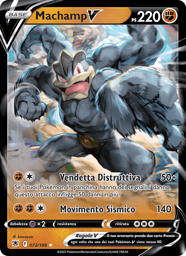Machamp V, card 072 from Lucentezza Siderale