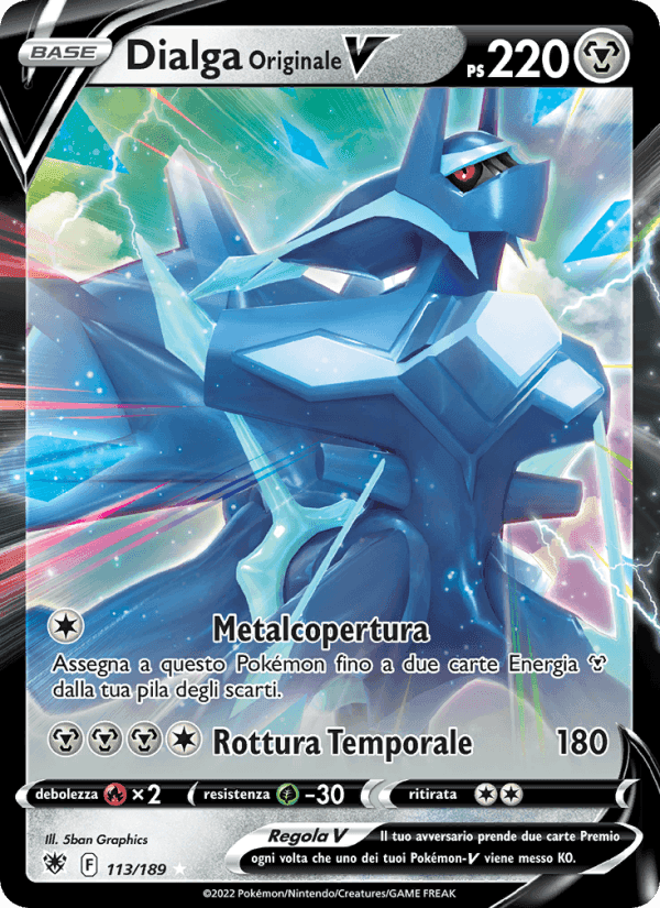 Dialga Originale V, carta 113 di Lucentezza Siderale