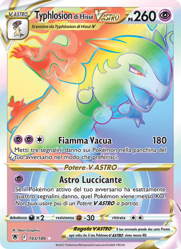 Typhlosion di Hisui V ASTRO, card 193 from Lucentezza Siderale