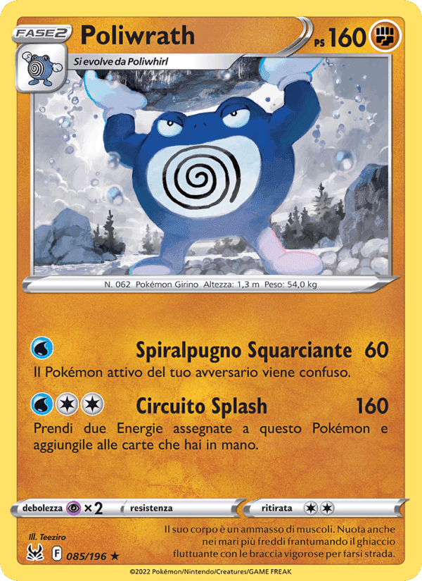 Poliwrath, card 085 from Origine Perduta